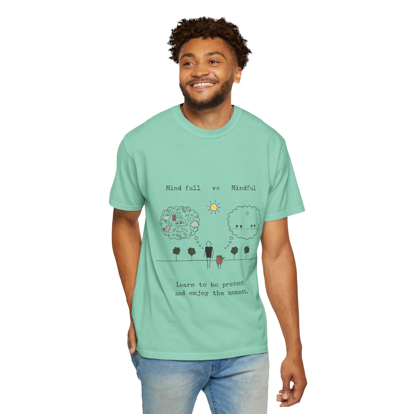 Let your outfit reflect your inner peace. Mindful Living T-Shirt Unisex Tee for Mindfulness, Self-Care, Gift for Yogis, Relaxed Vibe,