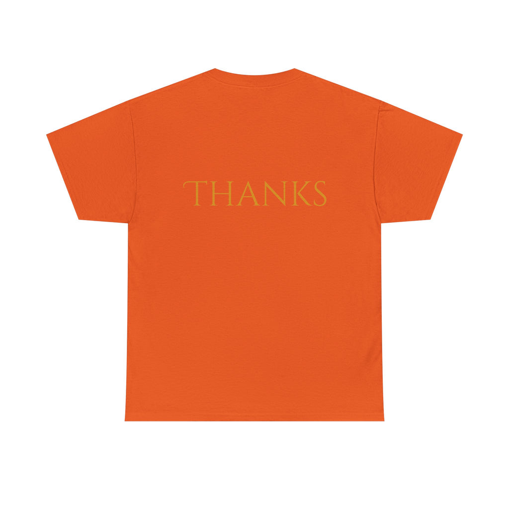 Give Thanks Tee Thanksgiving Graphic T-Shirt with Rustic Bow Design