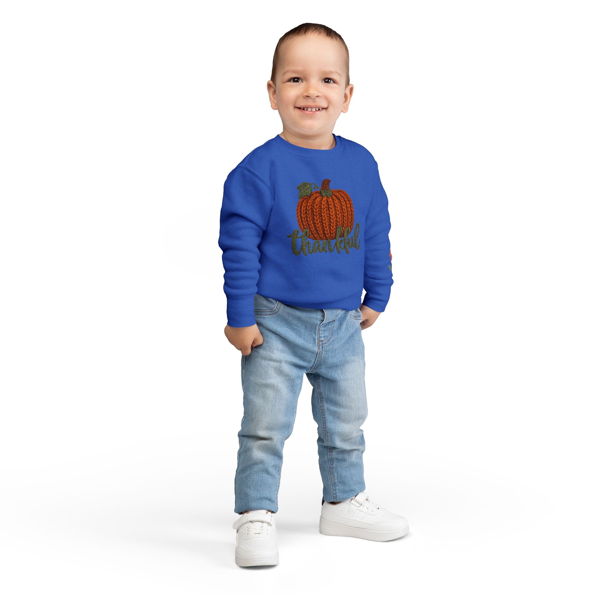 Toddler Sweatshirt  "Thankful" Pumpkin Fall Pullover