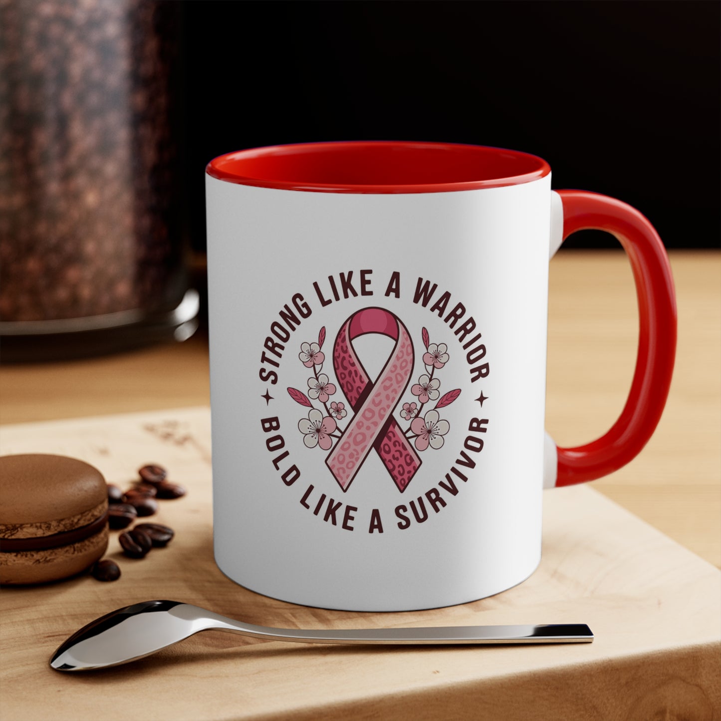 Empowering Survivor Mug - Strong Like a Warrior CancerSurvivor HopeMug