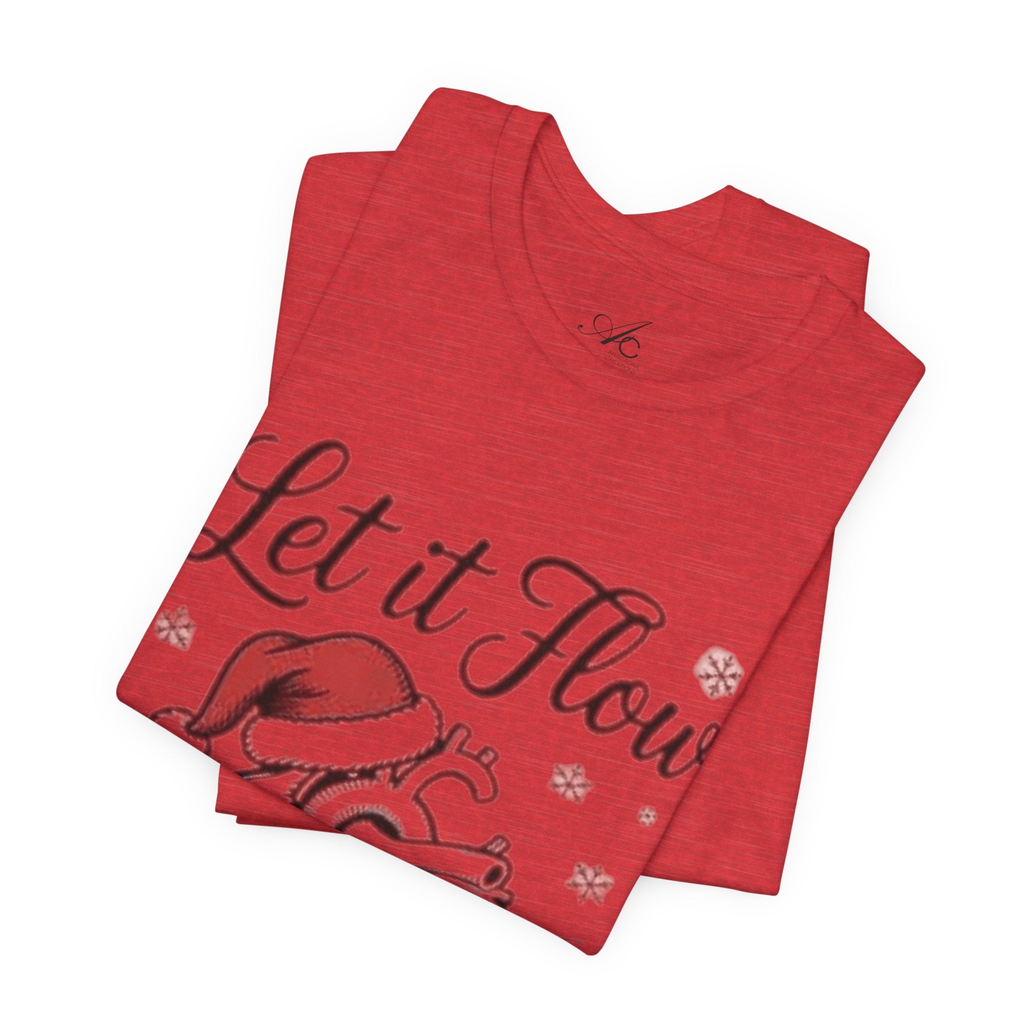 Let It Flow Heart Tee  Christmas Anatomical Heart Shirt