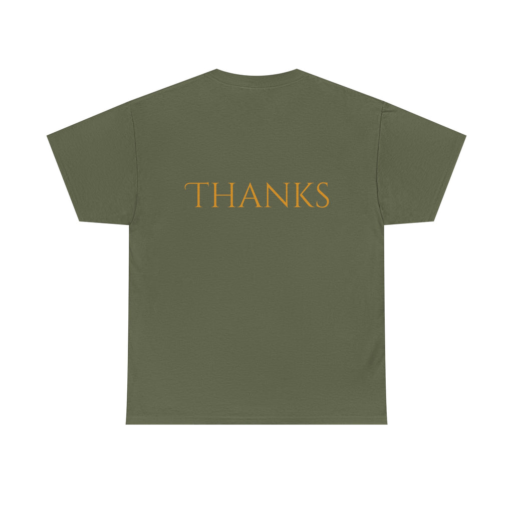 Give Thanks Tee Thanksgiving Graphic T-Shirt with Rustic Bow Design