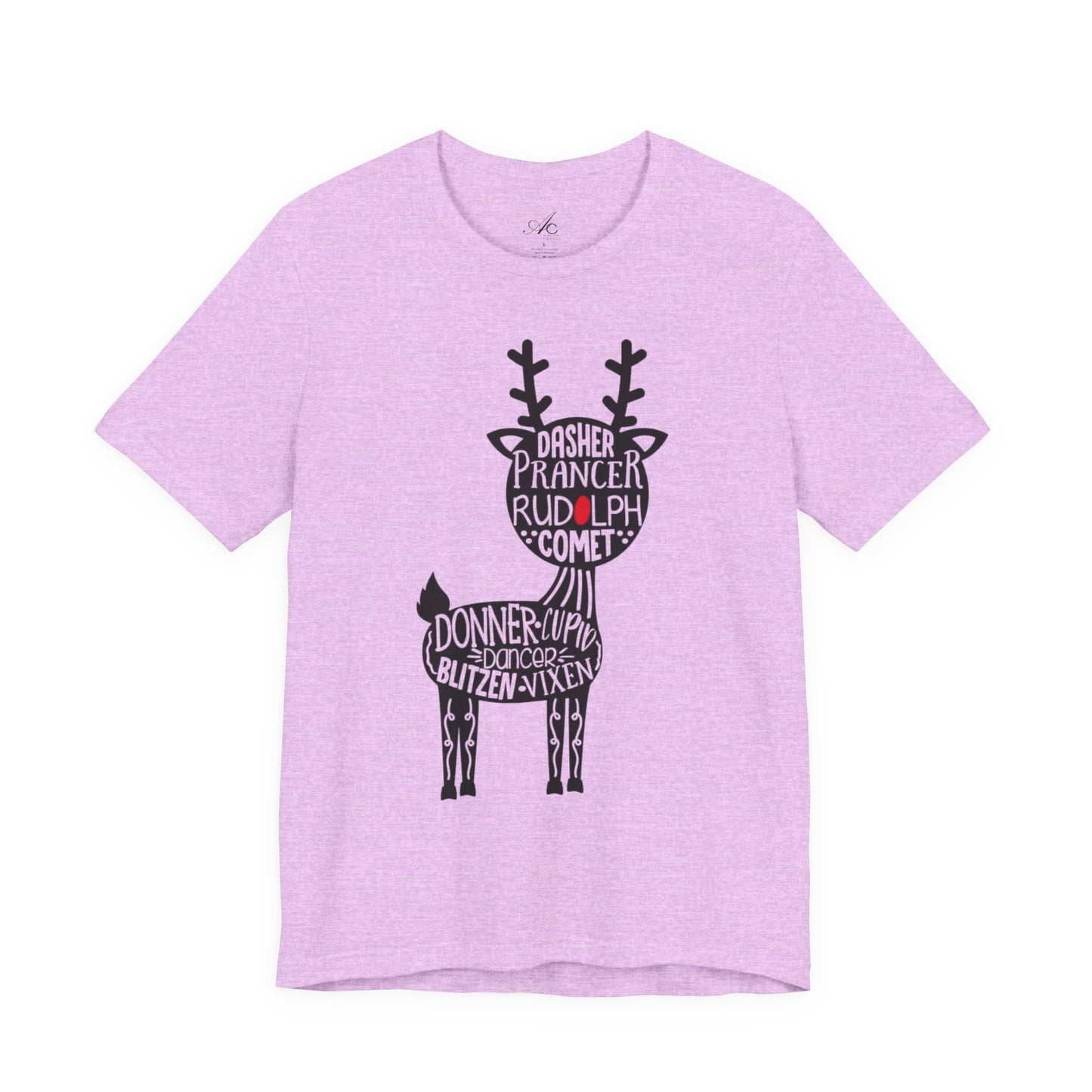 Christmas Reindeer Graphic Tee - Unisex Jersey Short Sleeve Shirt