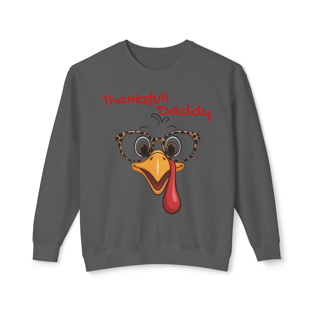 Thanksgiving Turkey 'Thankstfull Daddy' Crewneck Sweatshirt Fall T-Shirts and Sweatshirts Collection