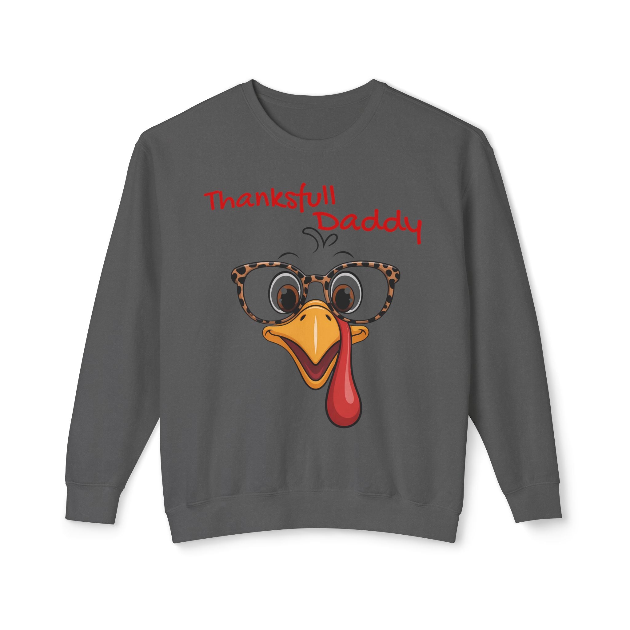 Thanksgiving Turkey 'Thankstfull Daddy' Crewneck Sweatshirt Fall T-Shirts and Sweatshirts Collection