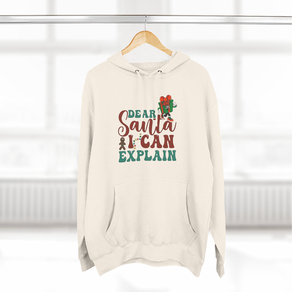 Christmas Hoodie “Dear Santa I Can Explain” Funny Holiday Pullover Christmas T-Shirts and Sweatshirts Collection