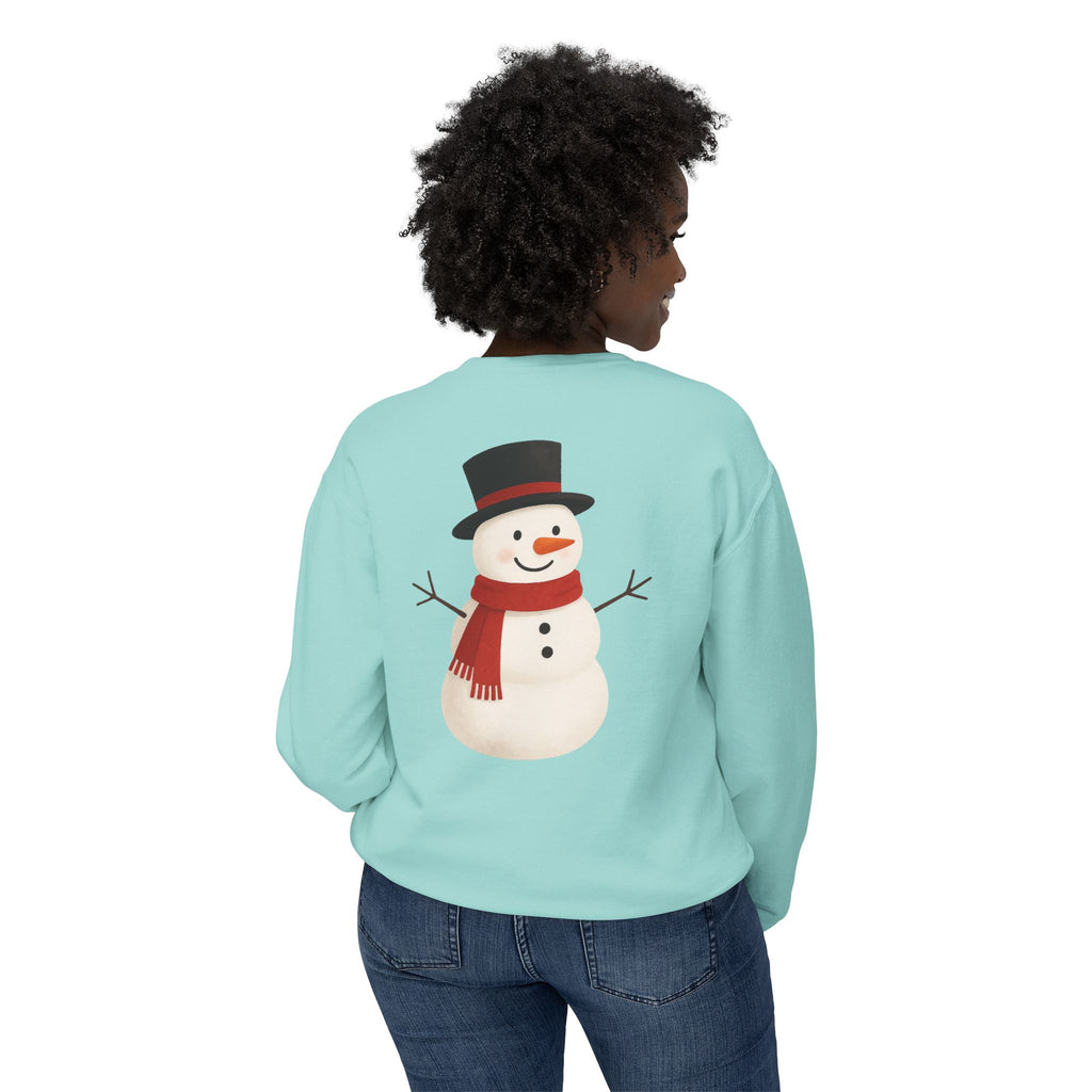 Snowman Crewneck Sweatshirt  Cute Holiday Snowman Pullover