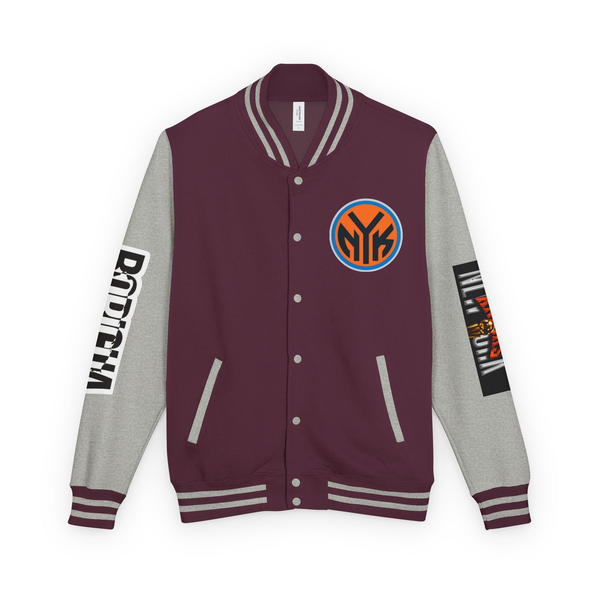 Basketball-Inspired Letterman Jacket — Men's Retro Varsity Sports Jacket Jose AlvarTribute Varsity Jacket