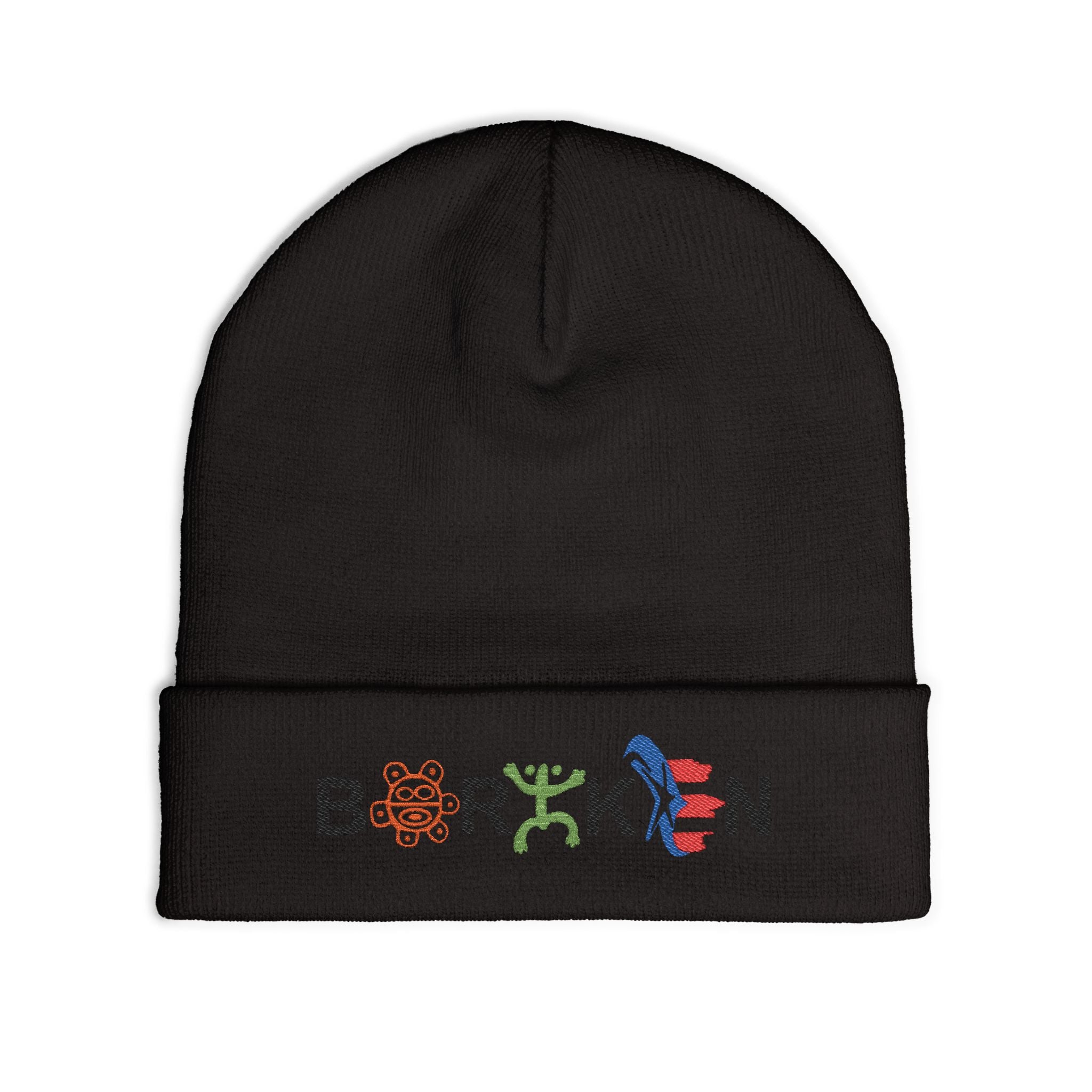 Boricua Winter Beanie – Puerto Rico Pride Knit Hat — Colorful Borough Icon Letters