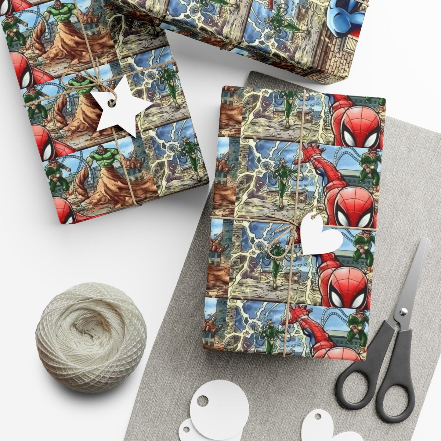 Superhero Pattern Gift Wrap Paper Super Heroe Comic Panel Design
