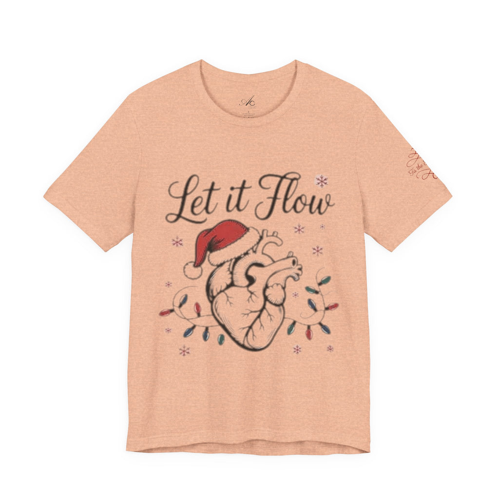 Let It Flow Heart Tee  Christmas Anatomical Heart Shirt