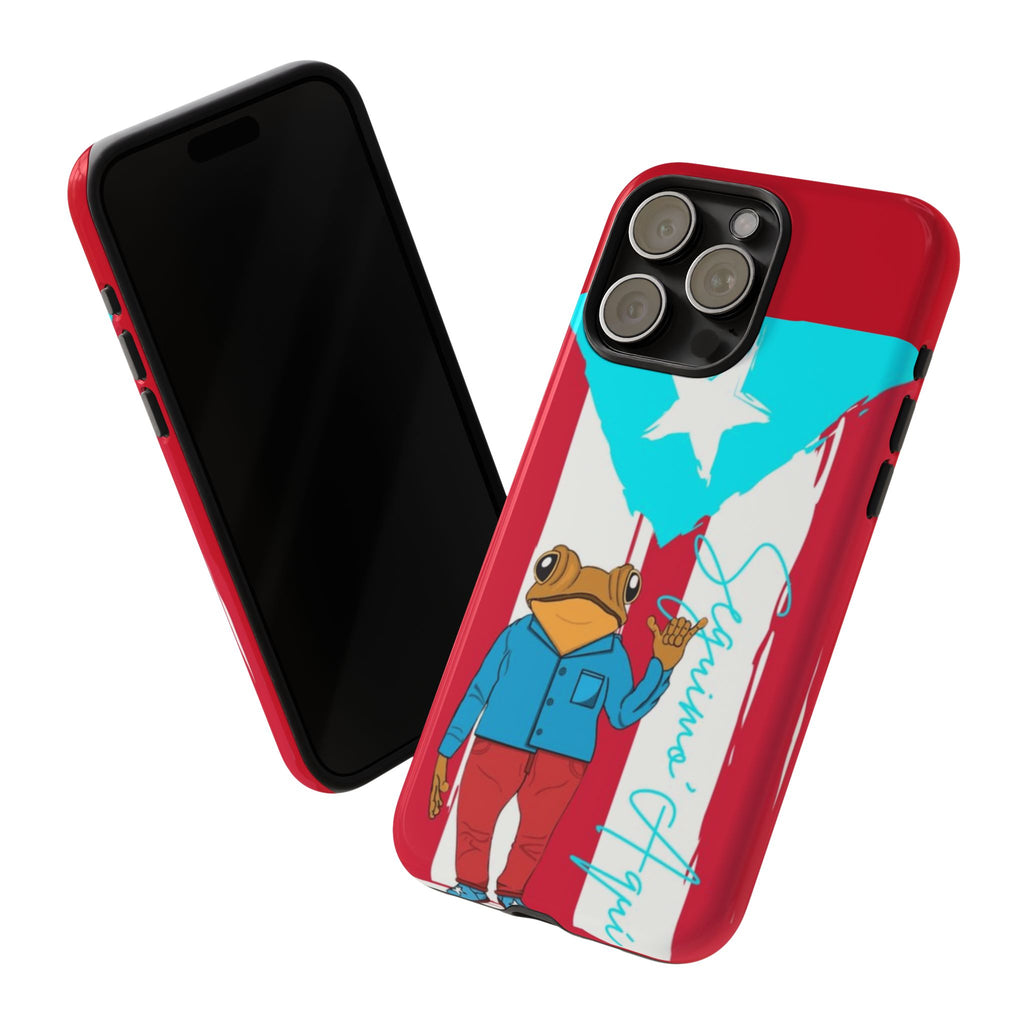 Puerto Rican Flag Frog Design ("Señorita Hops")Phone Case Isla del Encanto Phone Case – Puerto Rican Style