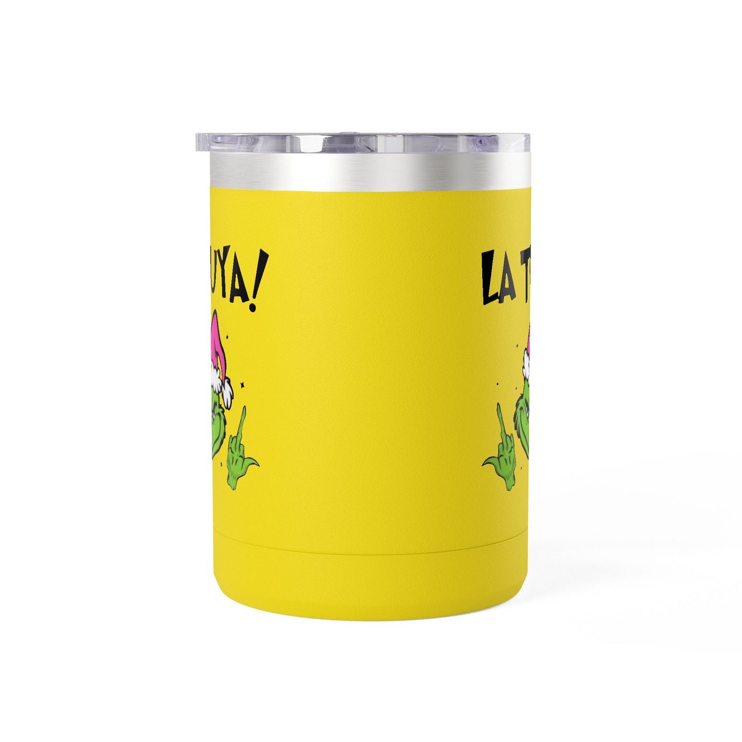 Holiday Grinch Coffee Mug Tumbler - 15oz Vaso / Taza de Acero Inoxidable – Diseño Navideño