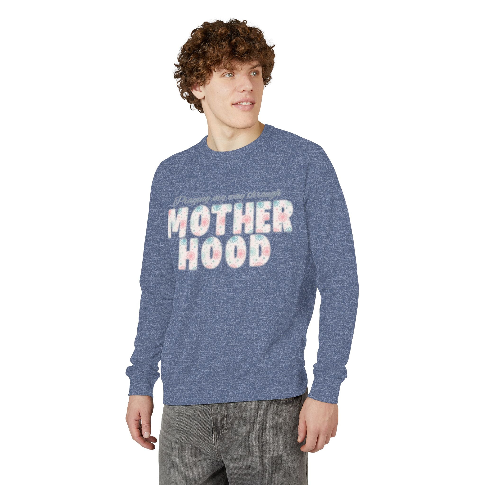 Motherhood Crewneck Sweatshirt  'Blessed with the Chaos' Raglan Pullover for Moms