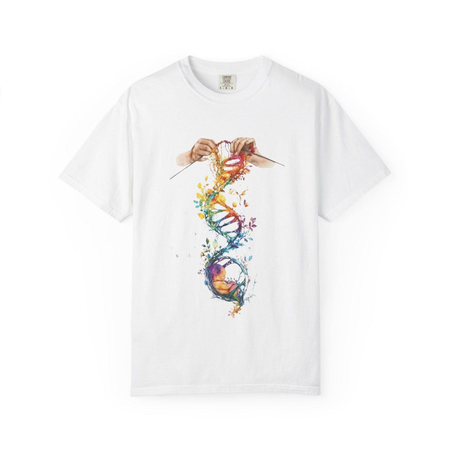 👚 Soft. Stylish. Mom-approved. Order now and gift her something she'll actually wear! Colorful DNA Art Unisex T-shirt, Science Tee, Creative Garment, Gift for Scientists,