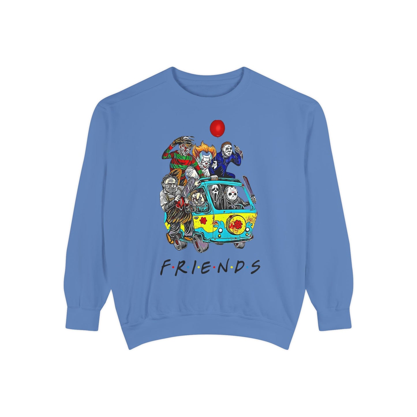Friends-Inspired Unisex Garment-Dyed Sweatshirt, Cozy Casual Wear, Unique Graphic Sweatshirt, Perfect Gift, Everyday Style