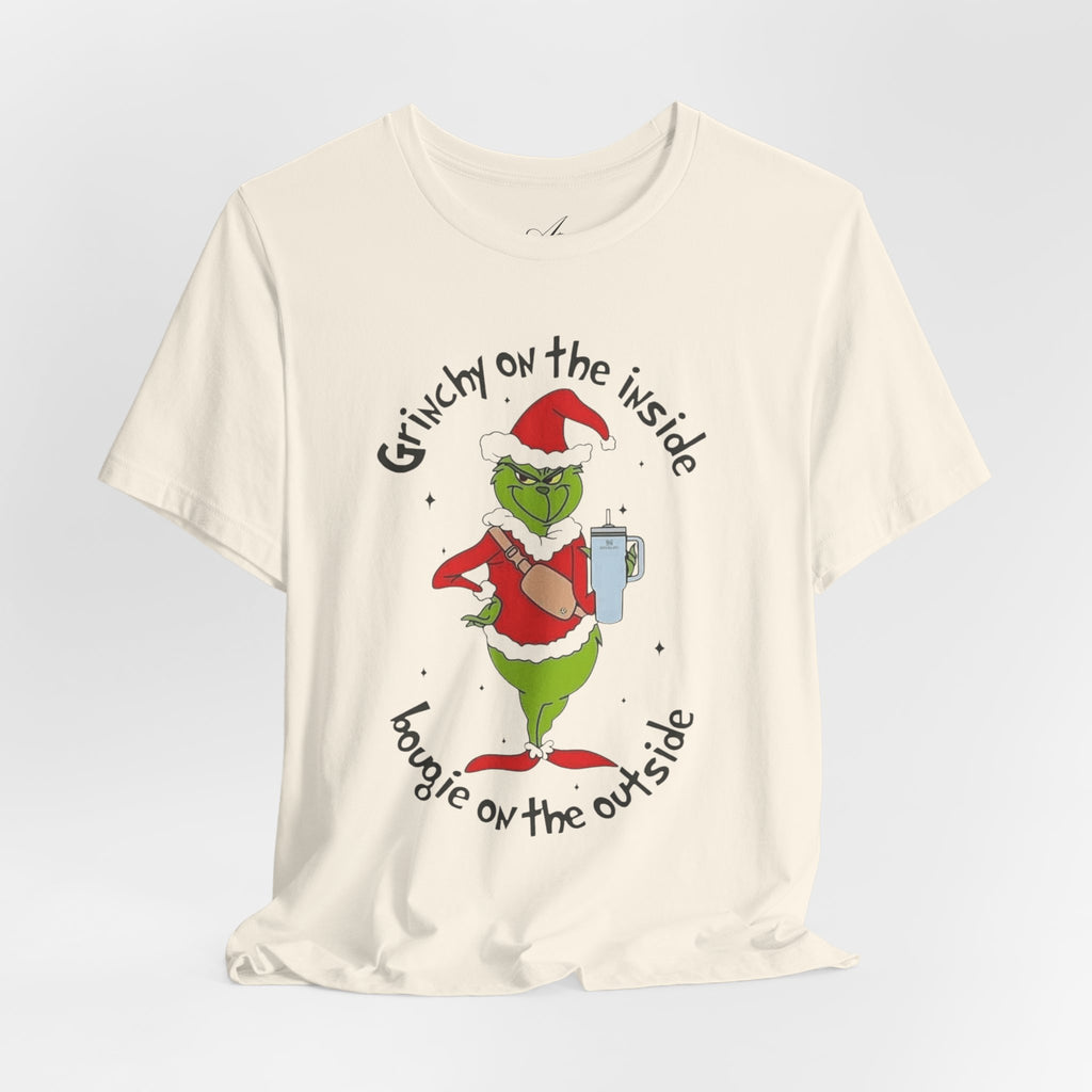 Grinch-Inspired Holiday Tee: 'Grinchy on the Inside, Boogie on the Outside'