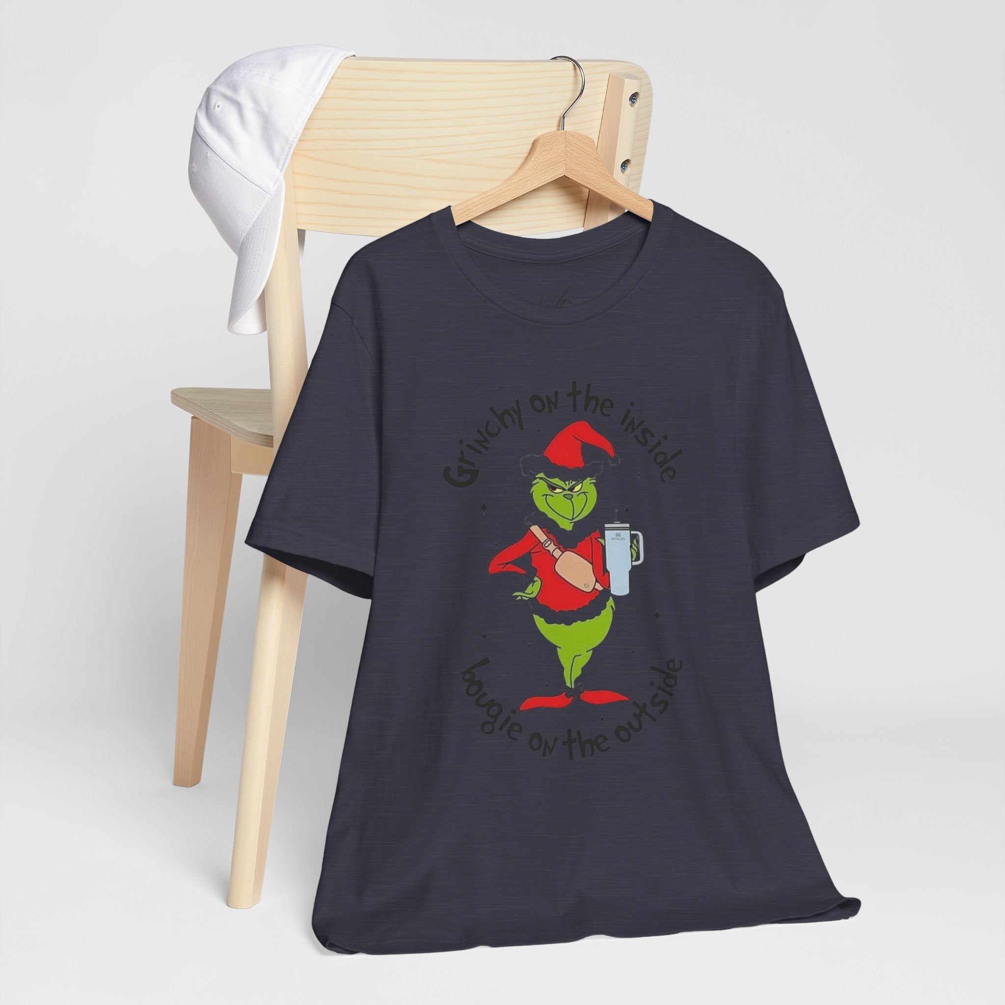 Grinch-Inspired Holiday Tee: 'Grinchy on the Inside, Boogie on the Outside'