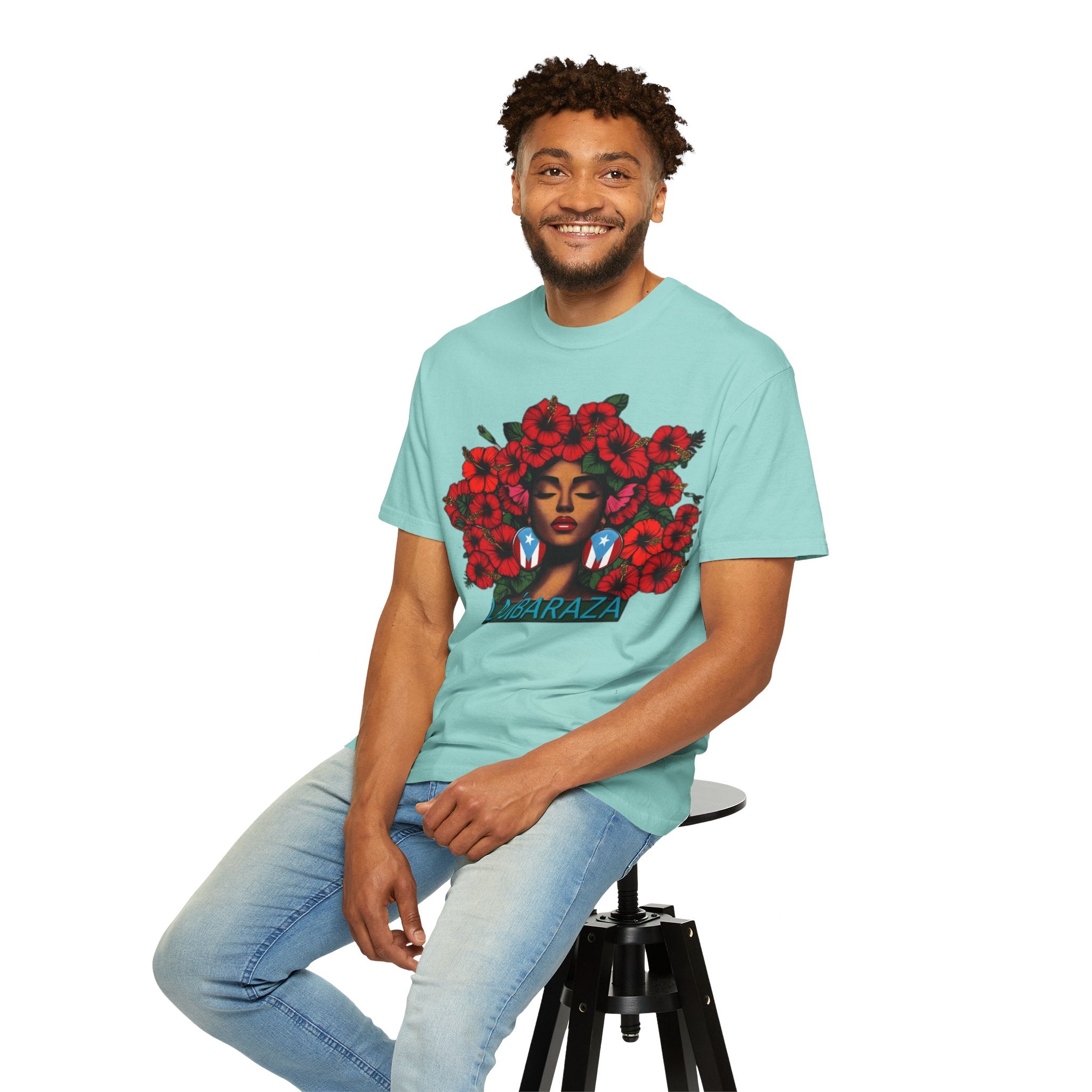 Puerto Rico Navidades T-Shirt — "La Jíbaraza" Floral Puerto Rican Pride Tee