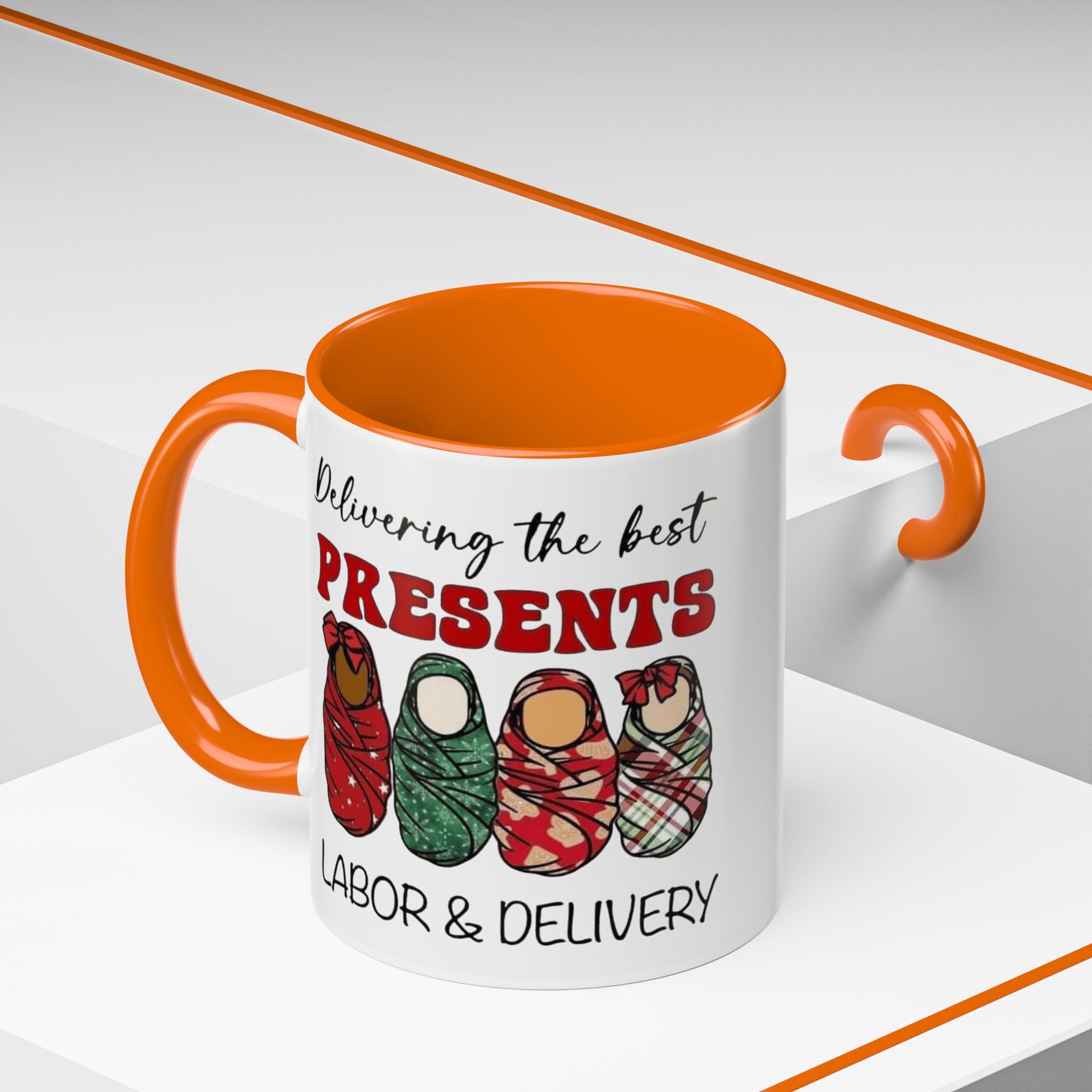 Christmas Presents Delivery Coffee Mug — "Delivering the Best Presents" Accent Mug Medical Christmas Mug,