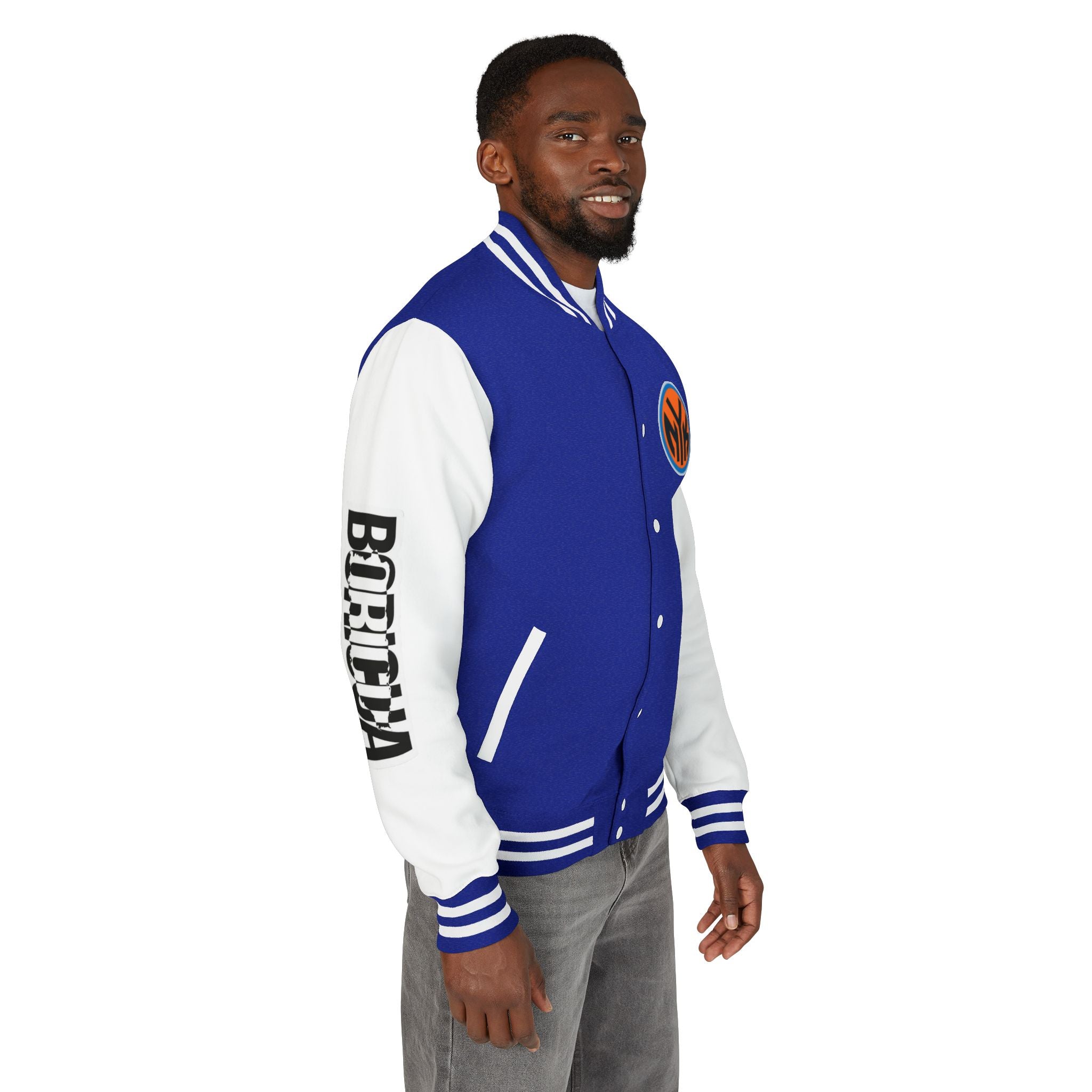 Basketball-Inspired Letterman Jacket — Men's Retro Varsity Sports Jacket Jose AlvarTribute Varsity Jacket