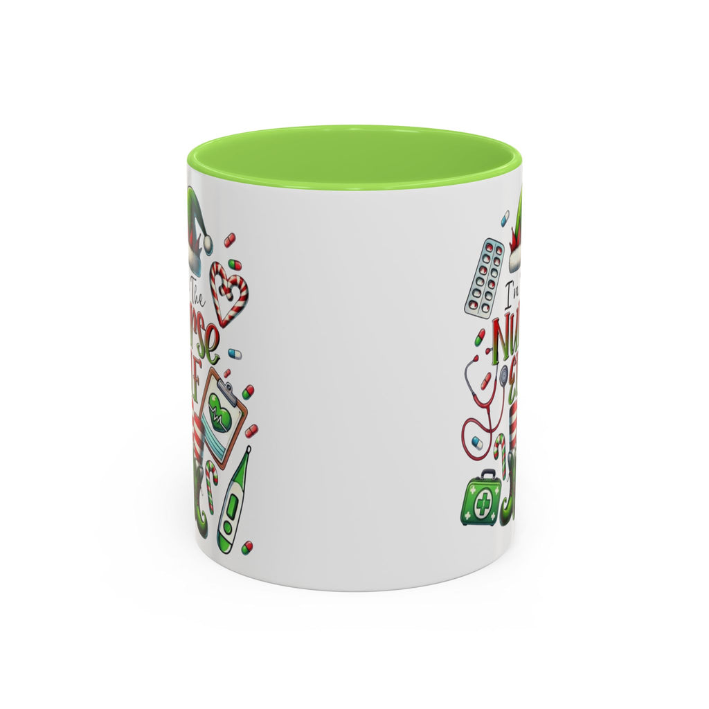 Nurse Elf Coffee Mug — Christmas Medical Holiday Gift (11oz & 15oz) Medical Christmas Mug