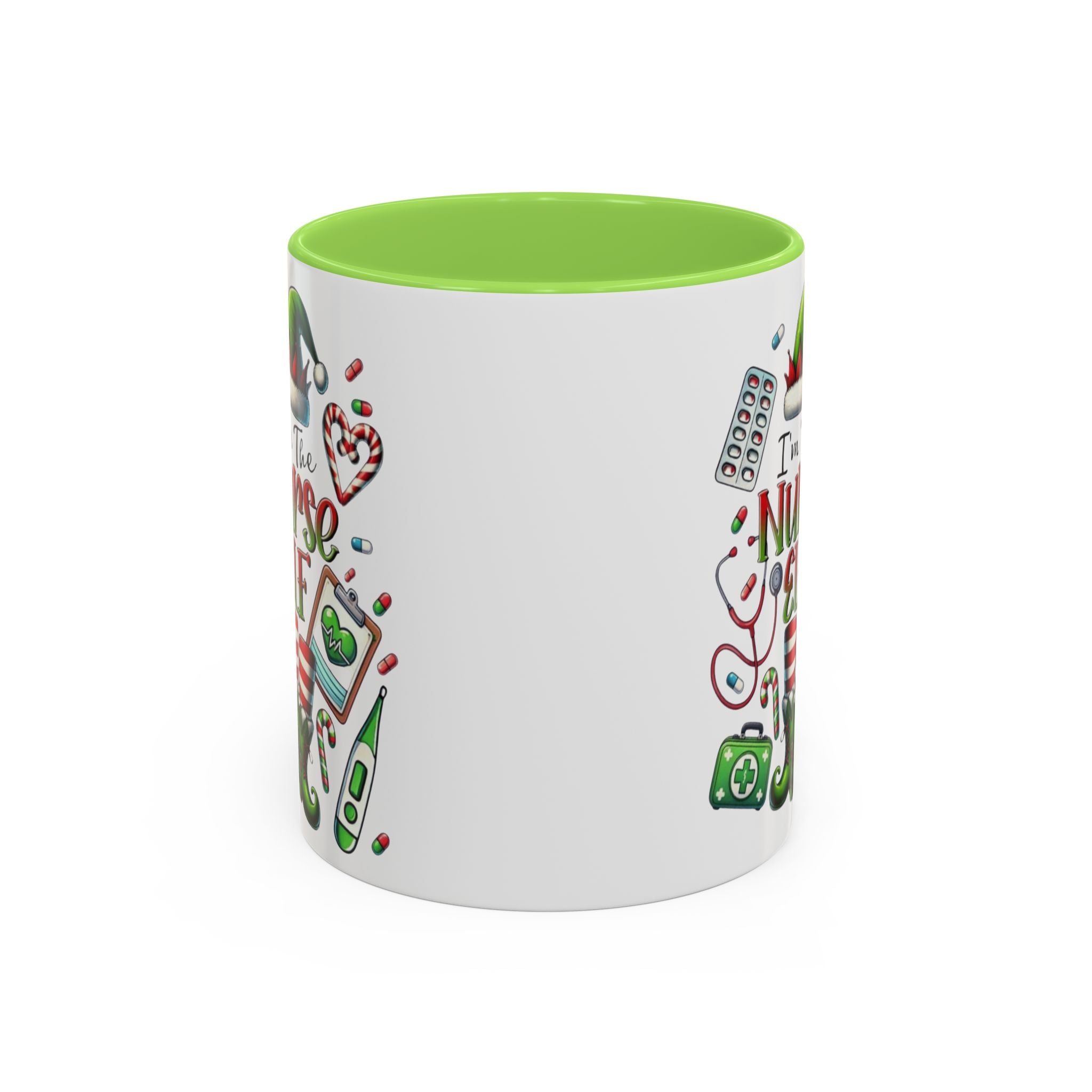 Nurse Elf Coffee Mug — Christmas Medical Holiday Gift (11oz & 15oz) Medical Christmas Mug