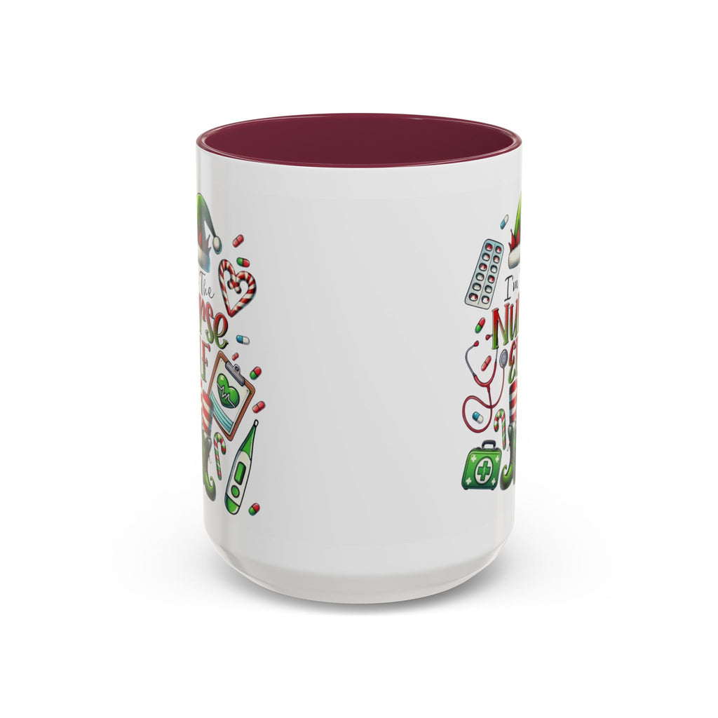 Nurse Elf Coffee Mug — Christmas Medical Holiday Gift (11oz & 15oz) Medical Christmas Mug