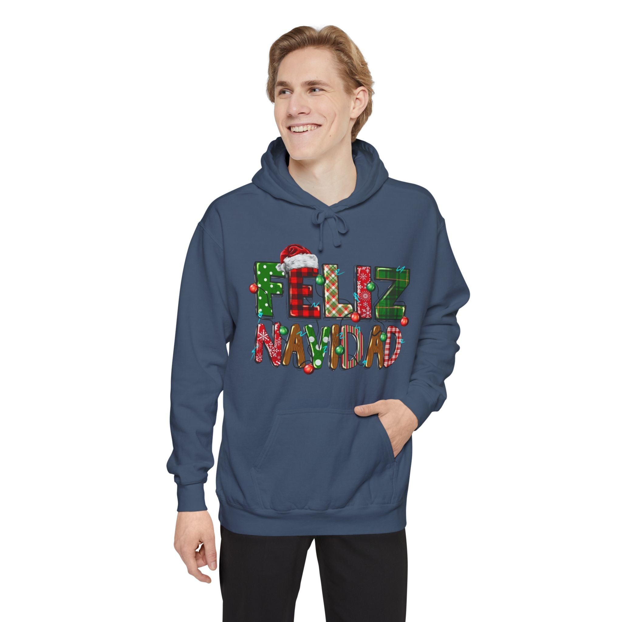 Feliz Navidad Holiday Hoodie  Festive Christmas Hoodie