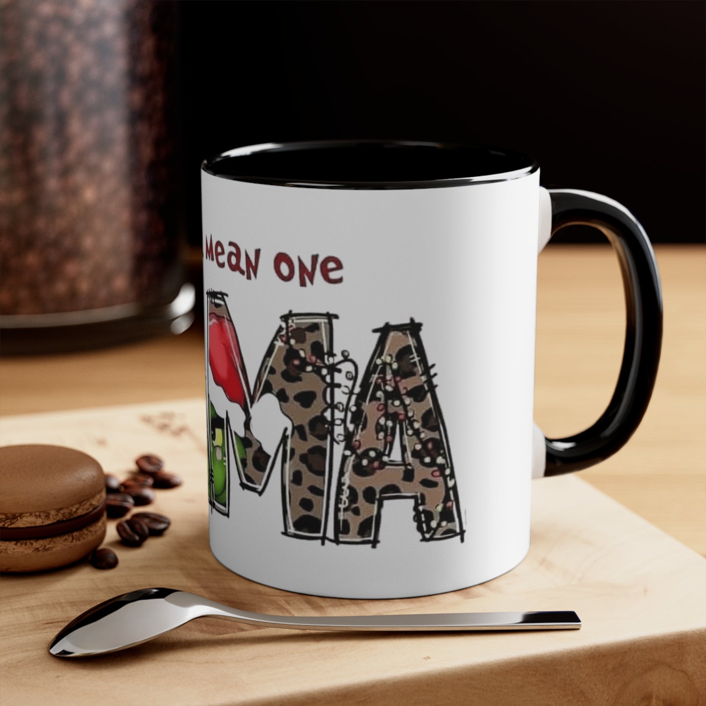 Grinch-Themed Accent Mug - "You're a Mean One, MAM" Holiday Coffee Cup Holiday Coffee Cups with Festive Quotes & Designs