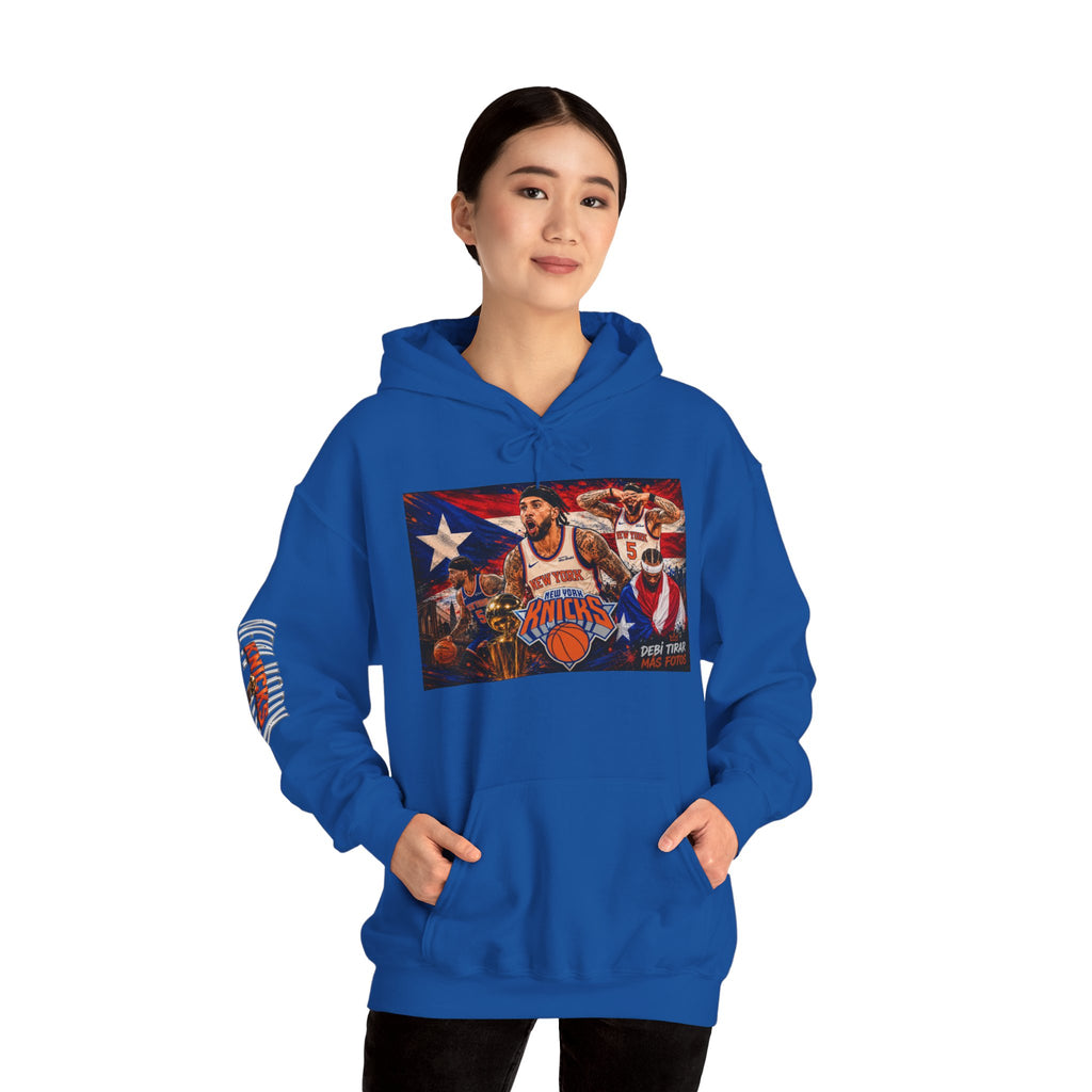 NY-K Retro Player Collage Hoodie — Basketball Fan Sweatshirt