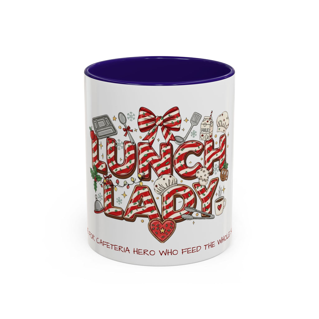 Lunch Lady Mug "Cafeteria Hero Who Feeds the Whole School With Love" | 11oz/15oz Gift  School Staff Christmas Mug Collection