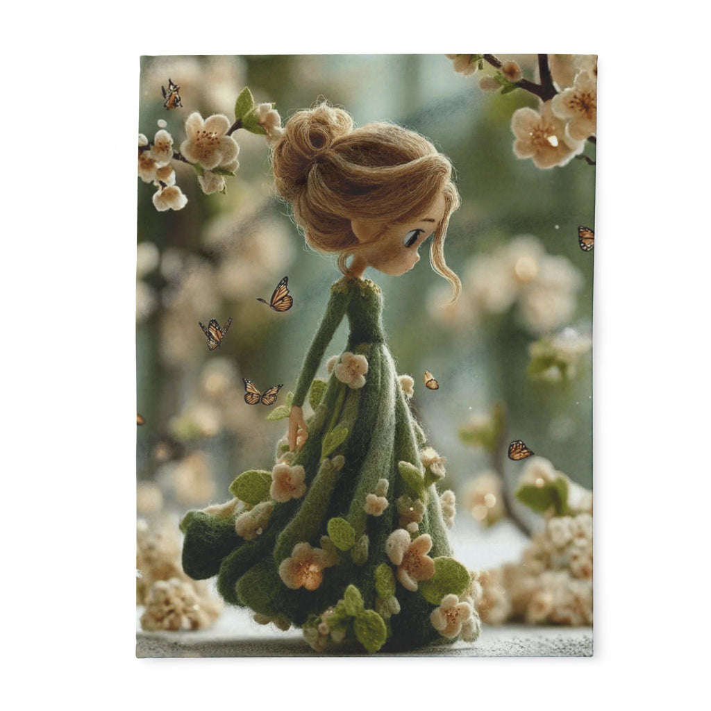 Floral Fairy Fleece Blanket — Cozy Spring Blossom Throw for Kids & Adults