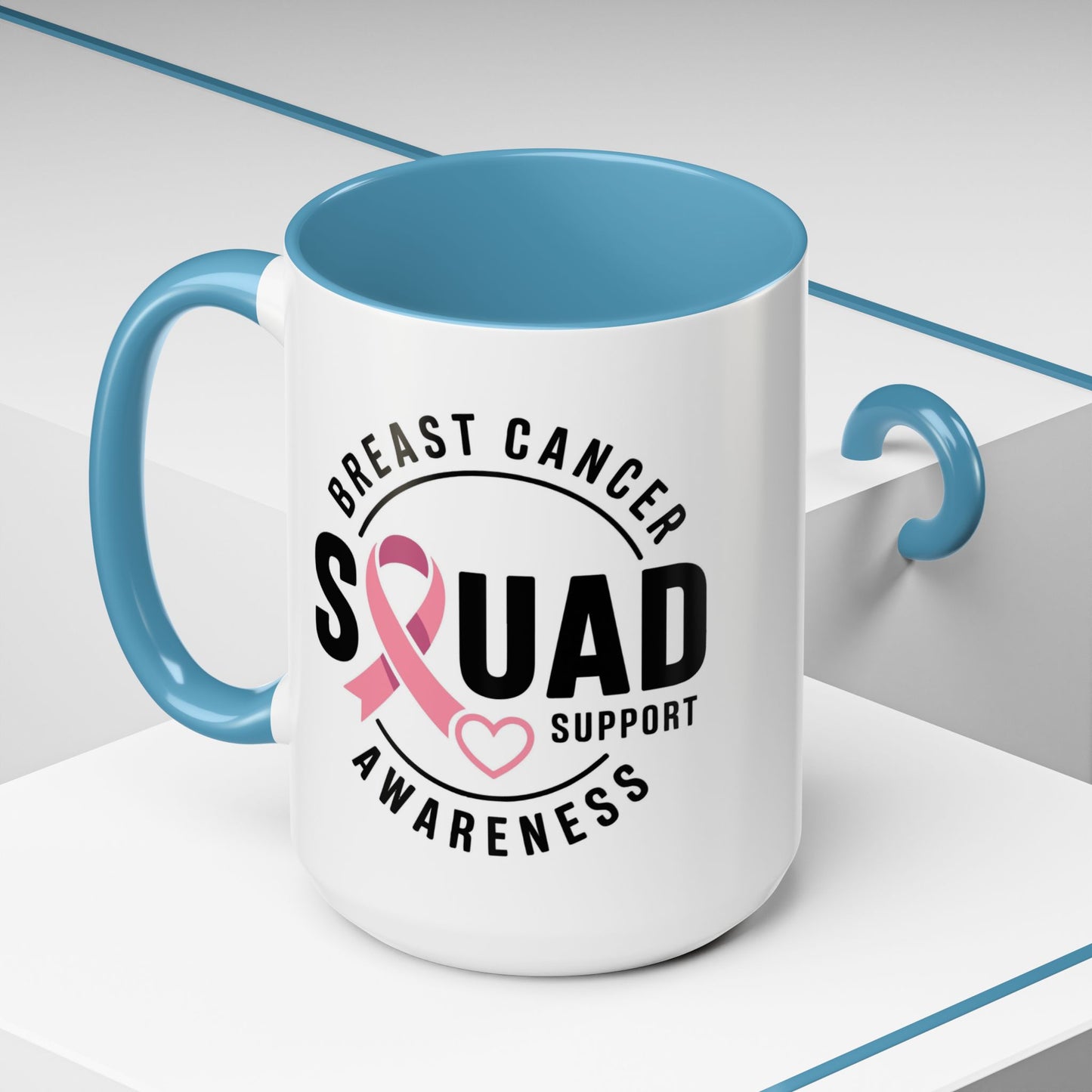 Breast Cancer Awareness Coffee Mug - Support Your Squad