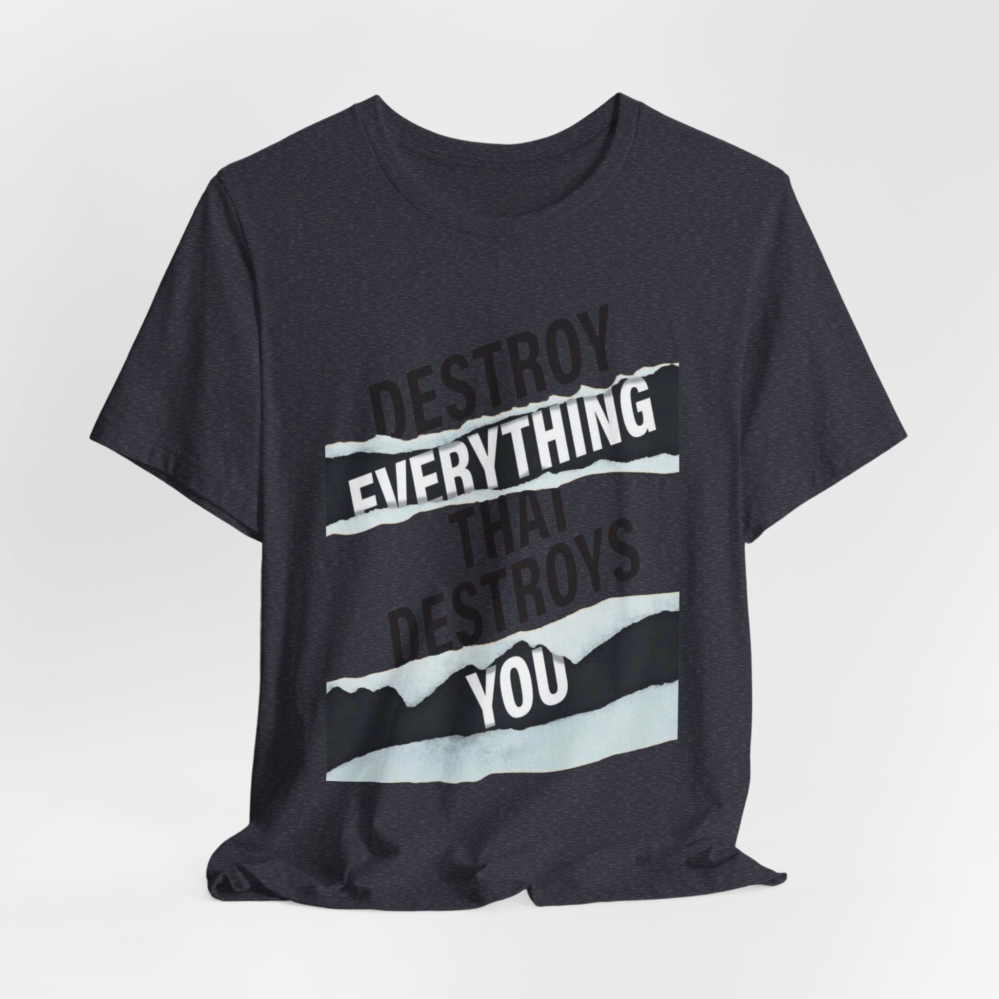 Destroy Everything That Destroys You T-Shirt  Bold Typographic Graphic Tee