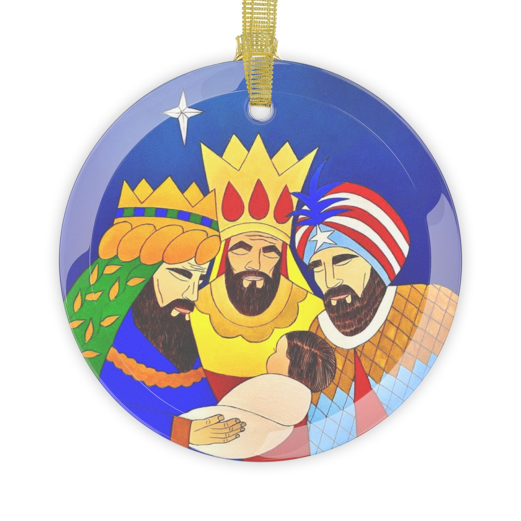 Tres Reyes Magos ornament Glass Ornaments Puerto Rico ornament