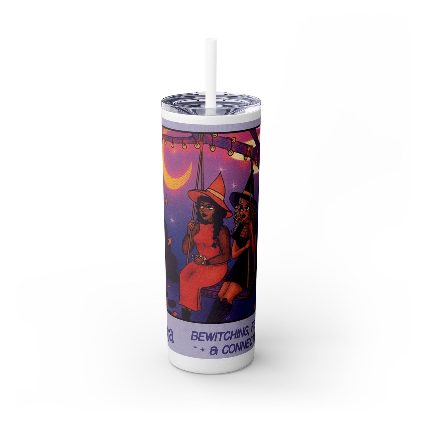 🎁 Spooky season gifts Enchanting Libra Skinny Tumbler with Straw | 20oz | Perfect for Halloween, Witchy Vibes, Astrology Lovers, Gift Idea, Custom Beverage Holder