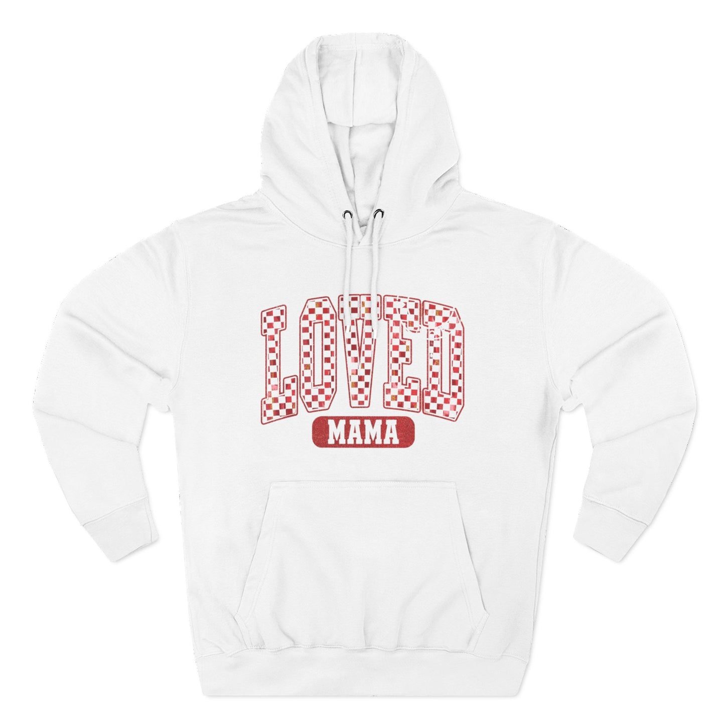 Hoodie  Loved Mama Checkerboard Graphic Hoodie