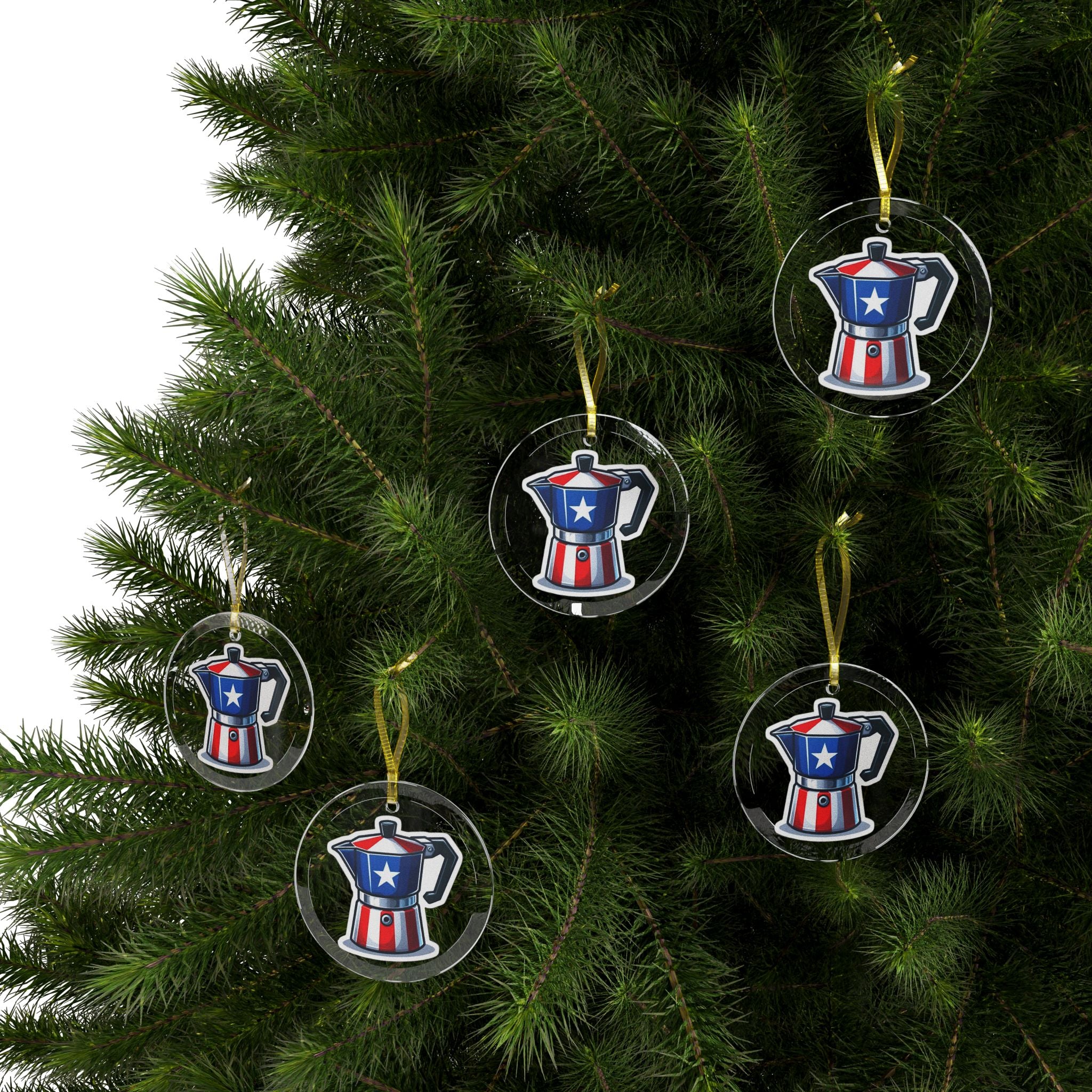 Glass Ornaments Puerto Rico always shines bright Celebrate Navidad Boricua