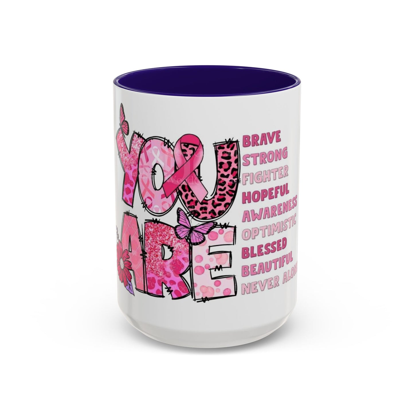 Cancer Hope Collection Empowering Inspirational Mug for Breast Cancer Awareness