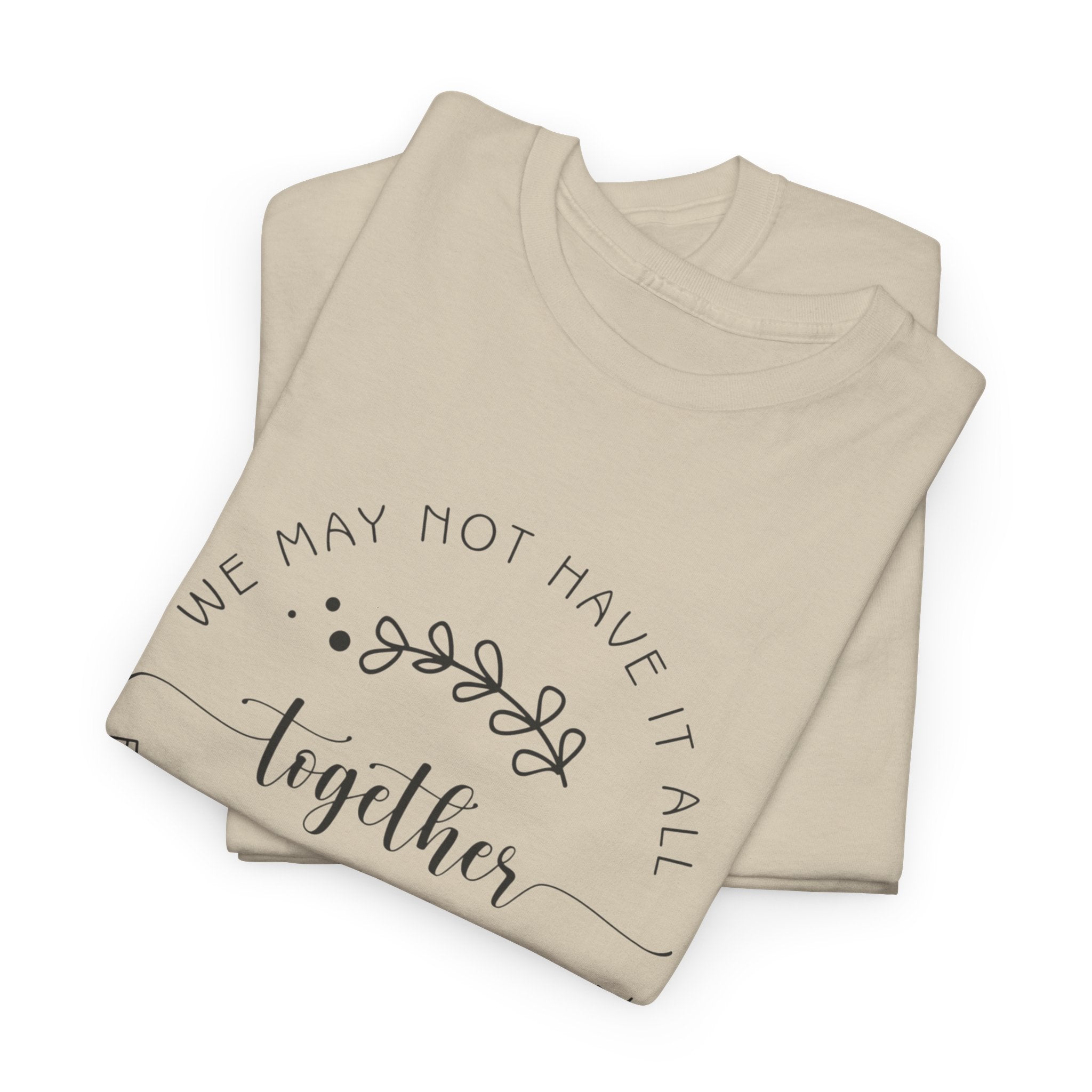 Together Floral Circle Tee  "Together" Inspirational Family Unity Shirt