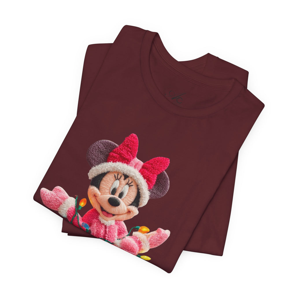 Minnie Mouse Holiday Lights T-Shirt Festive Holiday Designs