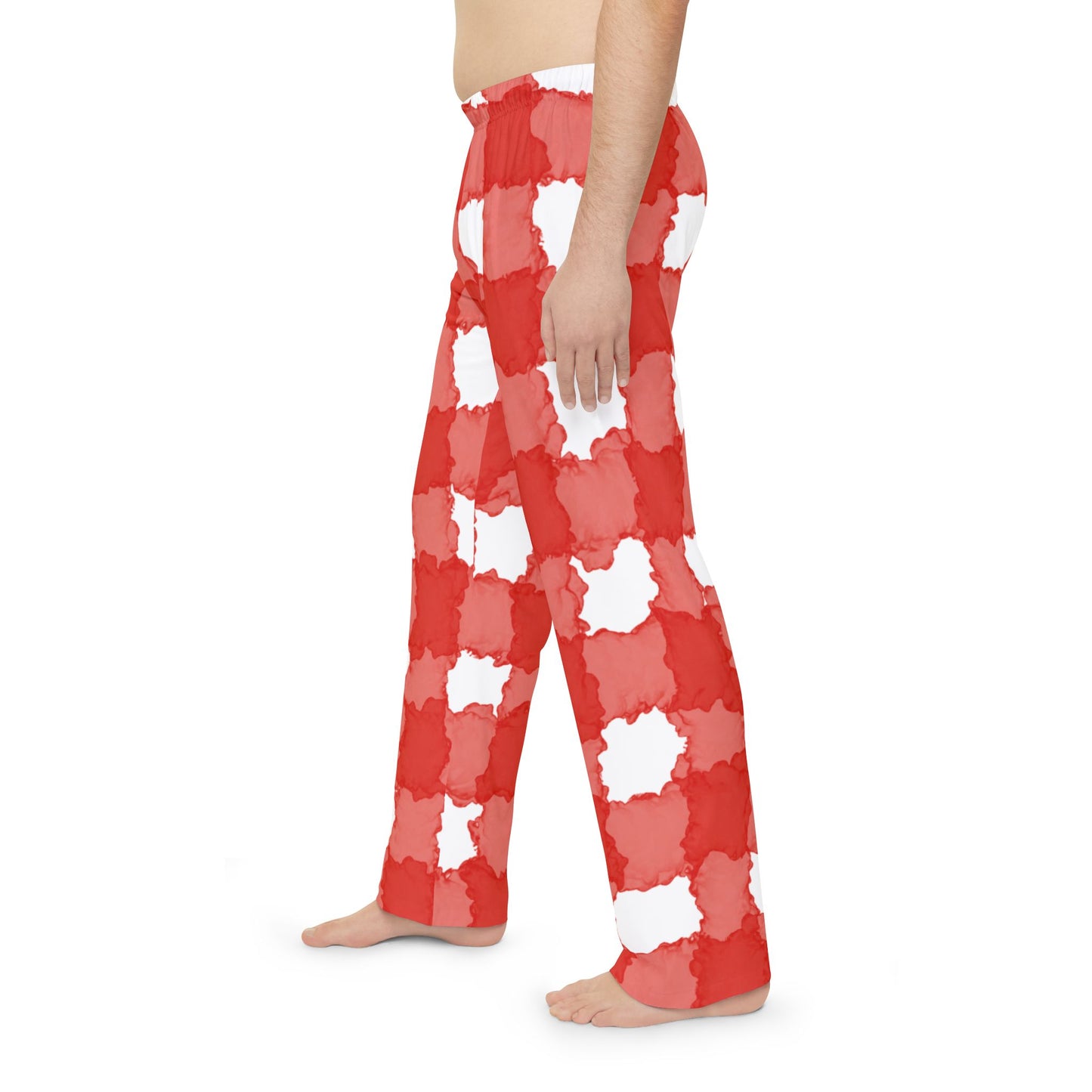 Men's Red Buffalo Check Pajama Pants — Cozy Plaid Loungewear Cute & Cozy Sleepwear – Valentine Nightwear