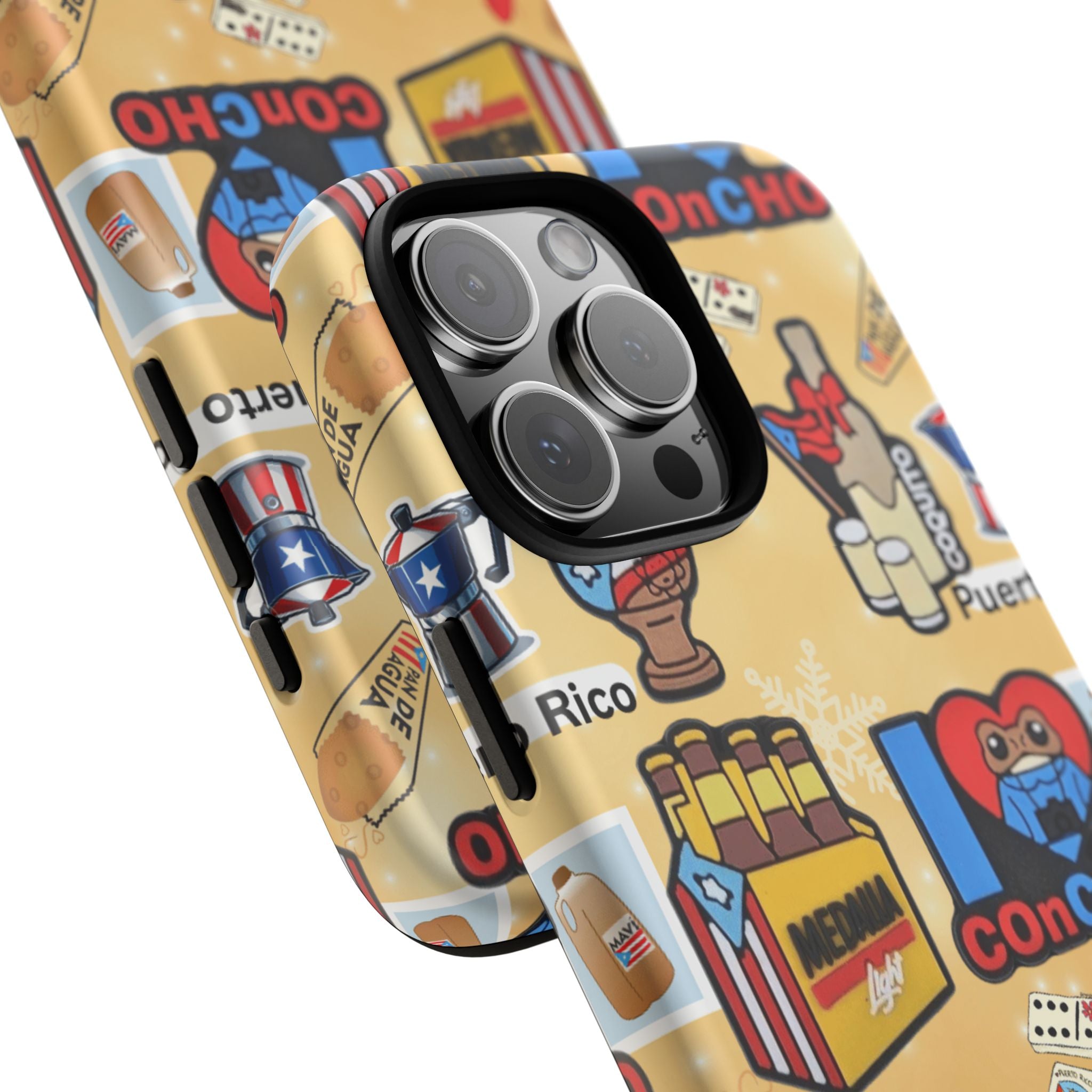 Puerto Rico Sticker Collage Tough Case  ‘I  Concho’ Pattern Phone Case
