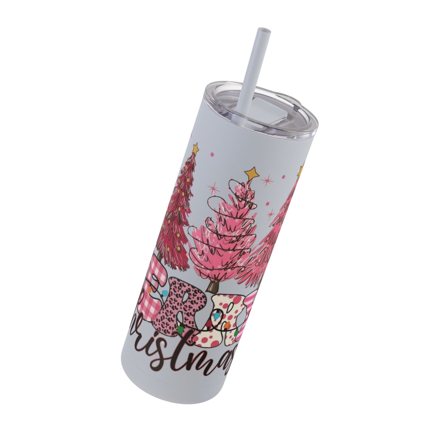 Christmas Tree Tumbler - 20oz Skinny Matte Drinkware Christmas gift mug