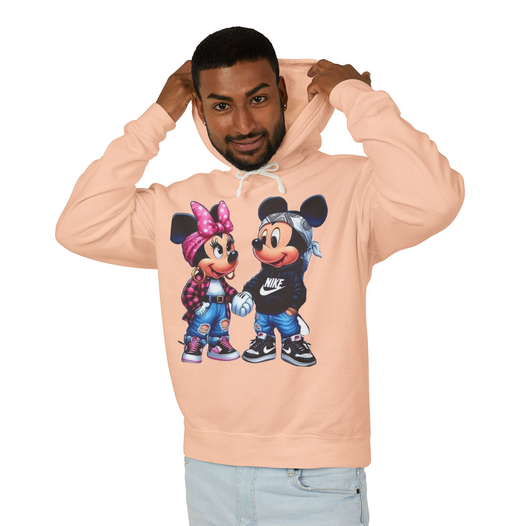 Valentine Cartoon Couple Hoodie  Cute Mickey & Minnie Style Graphic