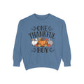 Thankful Boy Sweatshirt  Fall Pumpkin Thanksgiving Crewneck Fall T-Shirts and Sweatshirts Collection