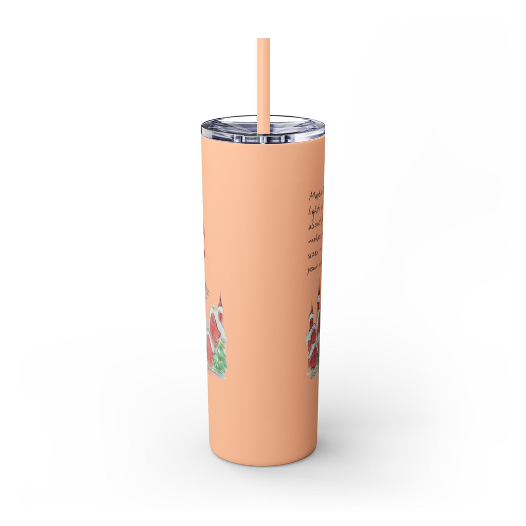 Grinch Christmas Skinny Tumbler with Straw — Dr. Seuss Holiday Quote Design, 20oz Christmas Mugs Collection