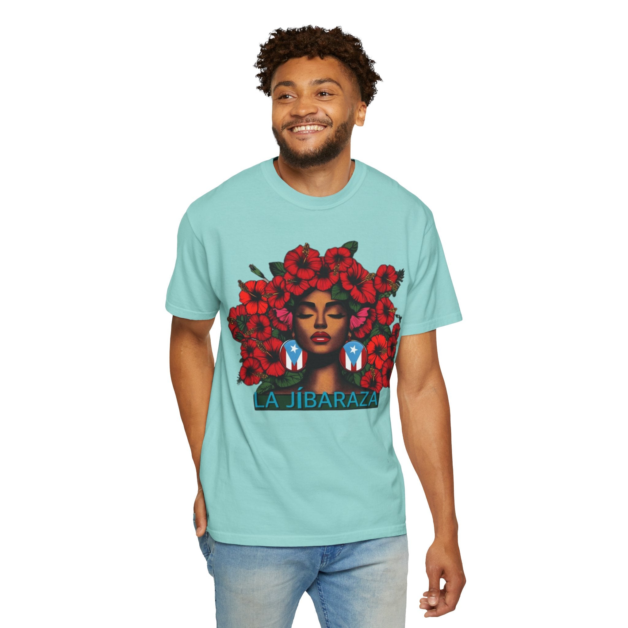 Puerto Rico Navidades T-Shirt — "La Jíbaraza" Floral Puerto Rican Pride Tee