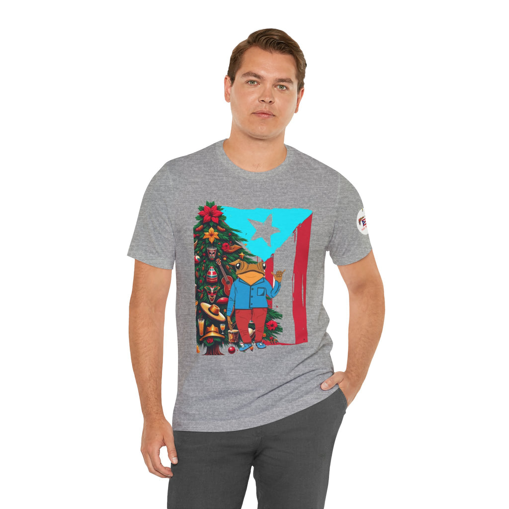 Puerto Rico Holiday T-Shirt  Coquí by Christmas Tree Graphic Puerto Rico’s Navidades